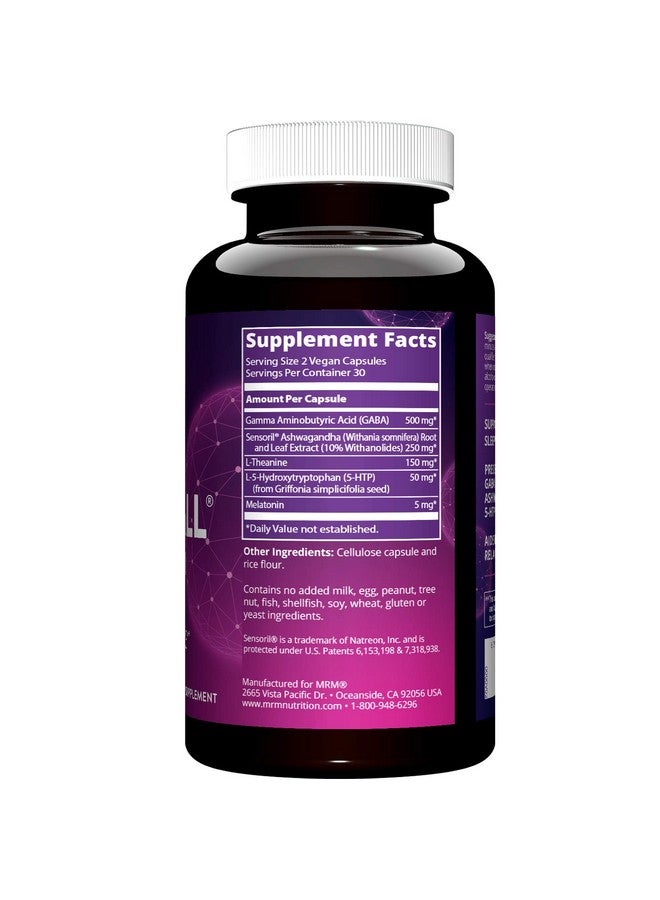 MRM Nutrition Relax-All ® Sleep | Helps You Fall Asleep | Restful + Restorative Sleep | with Melatonin + Ashwagandha| Good Night Sleep Without Feeling groggy | Vegan + Gluten Free | 30 Servings - Image 2