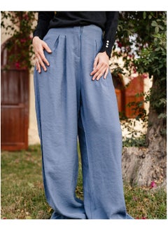 Women Blue Wide-Leg Pants - pzsku/ZE21D2D5E5FB4D48816F8Z/45/_/1739642498/0d5897f9-bbdf-43bc-ab5d-958947e50993