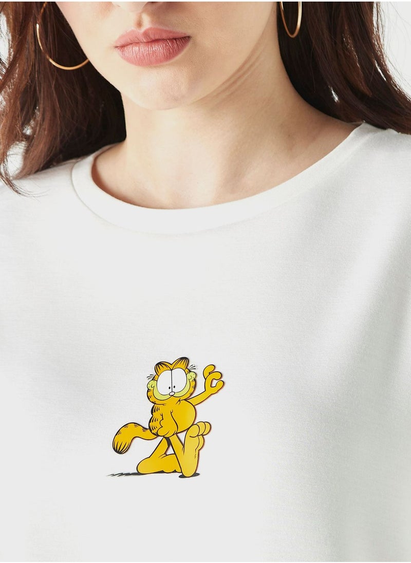 SP Characters - Garfield Print T-Shirt - Image 1
