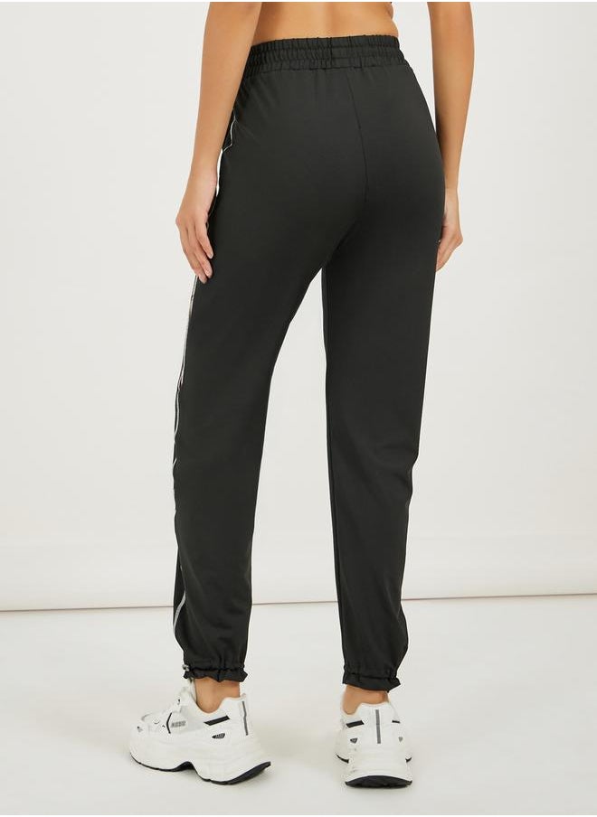Styli Contrast Side Seam Cuff String Detail Joggers  - Image 4