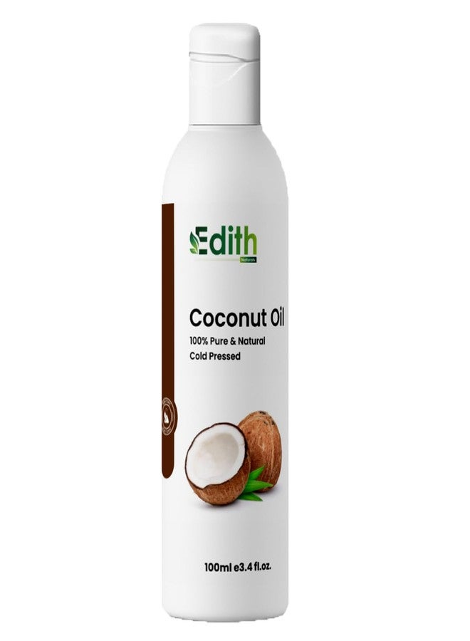 EDITH زيت جوز الهند العضوي النقي من إديث ناتشورالز - لشعر وبشرة صحية، وتدليك الأطفال والجسم - 100 مل - Image 1