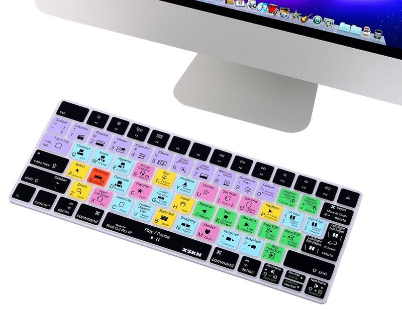 XSKN Final Cut Pro X 10 Shortcut Keyboard Silicone Cover for Apple Magic Keyboard US and EU Layout Both (MLA22LL/A) (MLA22B/A) - Image 2