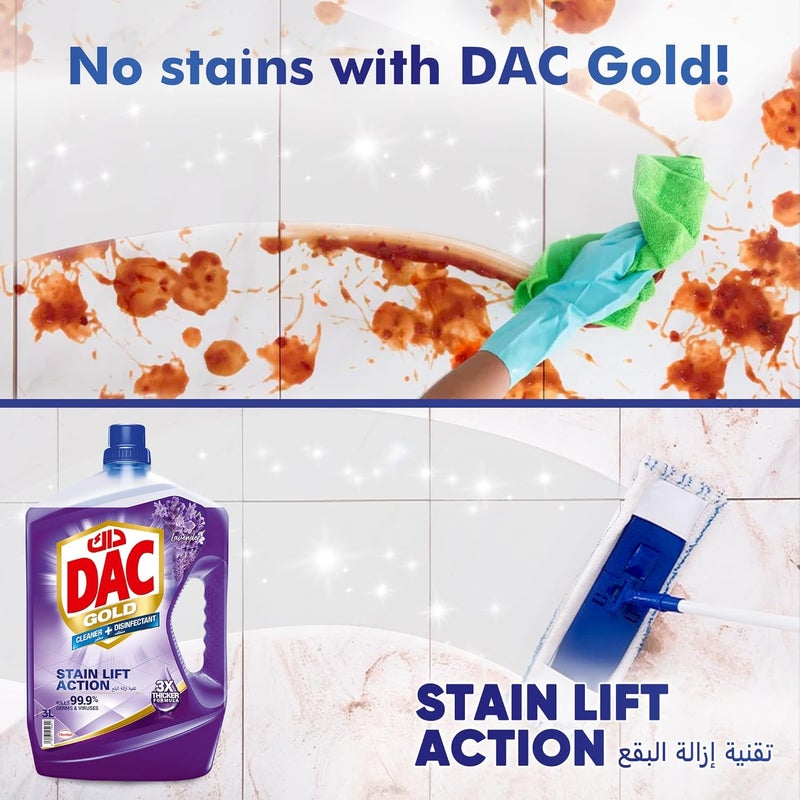 DAC Gold Disinfectant Multi-Purpose Cleaner, Lavender, 3 + 1 L - Image 4