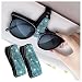 Turcee Set of 2 Bling Rhinestone Car Sun Visor Glasses Holders with AntiScratch SpongeCar Decoration for Women GirlsTicket Card Clip Visor Organizer Lake Blue - Image 2