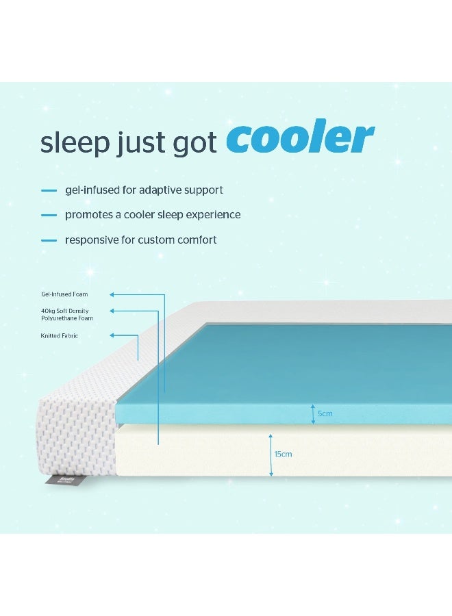 Silentnight Studio Mattress - Gel Memory Foam | Medium Comfort | Non-Spring Mattress | One-Sided Mattress | Gel-Infused Memory Foam Mattress | Studio Collection | Super King Size (200x200x20cm) | 30 Nights Trial | 5 Years Guarantee - Image 5