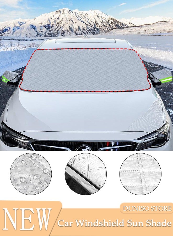 DUNISO Windshield Sunshade Car Sun Protection Cover Car Shade Front Windshield Blocks 99% UV Rays Keeps Your Vehicle Cool Foldable  - Image 1