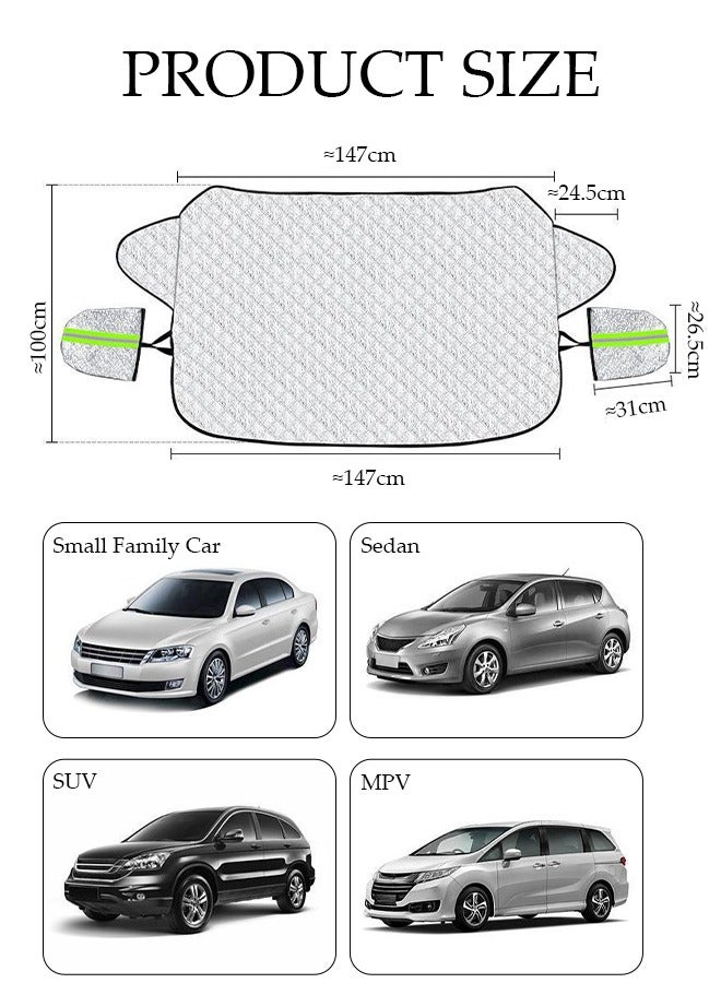 DUNISO Windshield Sunshade Car Sun Protection Cover Car Shade Front Windshield Blocks 99% UV Rays Keeps Your Vehicle Cool Foldable  - Image 4