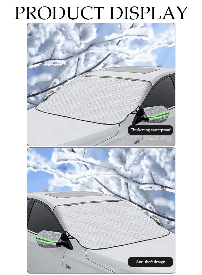 DUNISO Windshield Sunshade Car Sun Protection Cover Car Shade Front Windshield Blocks 99% UV Rays Keeps Your Vehicle Cool Foldable  - Image 2