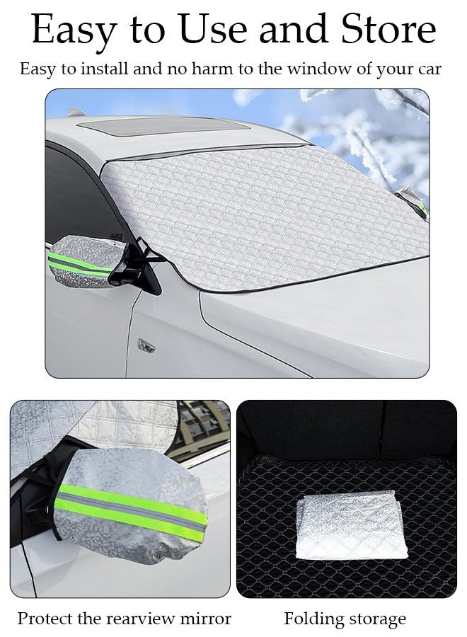 DUNISO Windshield Sunshade Car Sun Protection Cover Car Shade Front Windshield Blocks 99% UV Rays Keeps Your Vehicle Cool Foldable  - Image 3