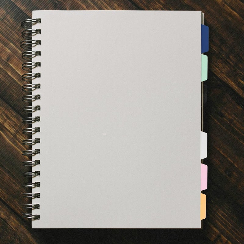 مقسمات مجلدات الأوراق المفككة مع 5 علامات تبويب بألوان الباستيل كعلامات صفحات للمكتب والمدرسة - Image 5