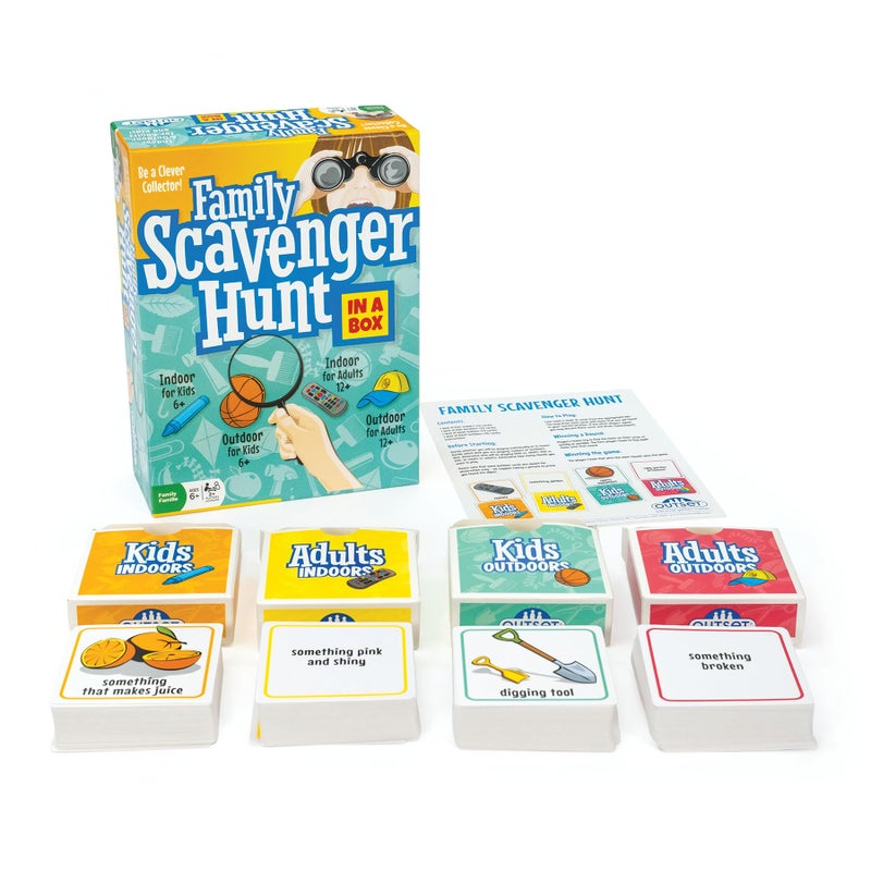 Outset Media Family Scavenger Hunt, Indoor Outdoor Game, 280 Cards, Ages 6+. - Image 5
