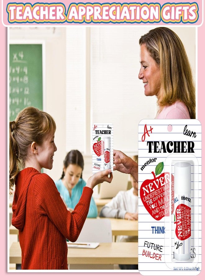 Sacubee 60 Pack Teacher Appreciation Gifts Bulk Lip Balms Teacher Week Employee Coworkers Team Thank You Gift Honey Flavor Balm Inspirational Motivational Graduation Party Gifts - Image 5