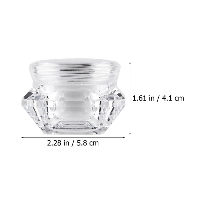 12pcs 15g Diamond Shape Refillable Plastic Cream Jars For Travel Makeup Skincare - Image 3