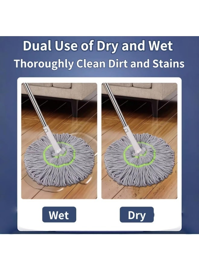 ممسحة من الألياف الدقيقة ذاتية العصر بمقبض قابل للتمديد من الفولاذ المقاوم للصدأ، ممسحة متعددة الأغراض للأرضيات الرطبة والجافة للمنزل والمطبخ والحمام والجدران وتنظيف الأسطح العالية - Image 3