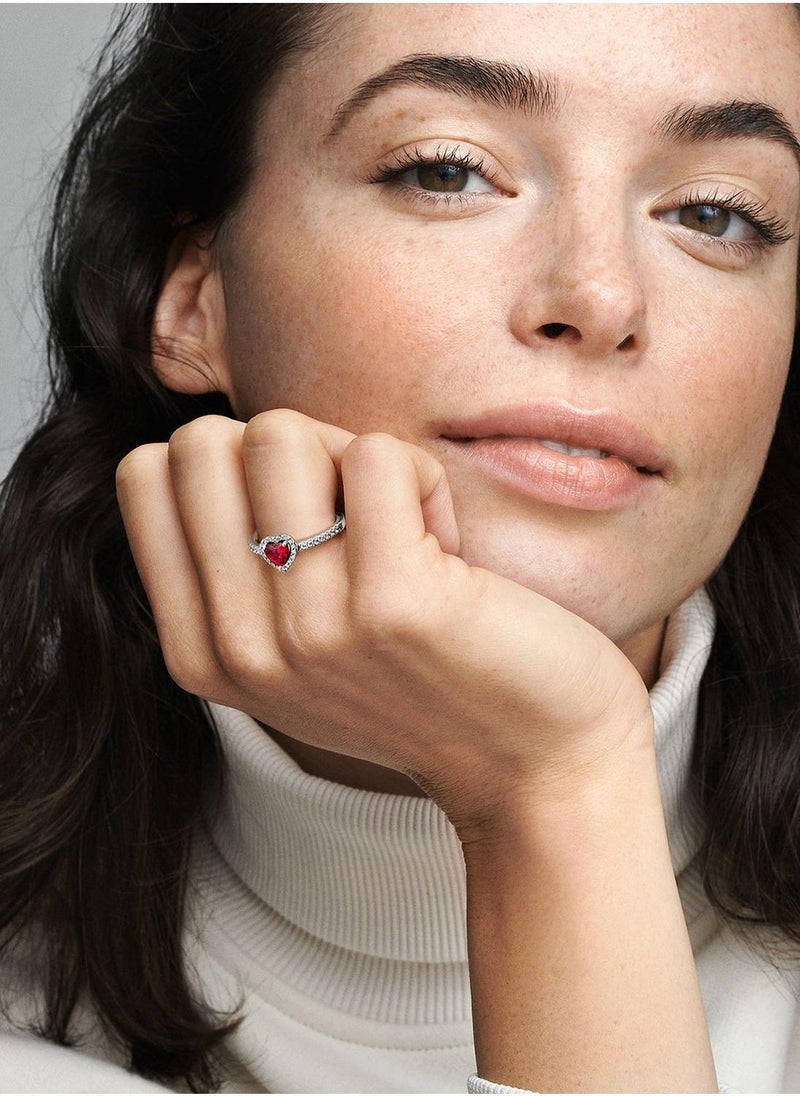 PANDORA Elevated Red Heart Ring  - Image 4