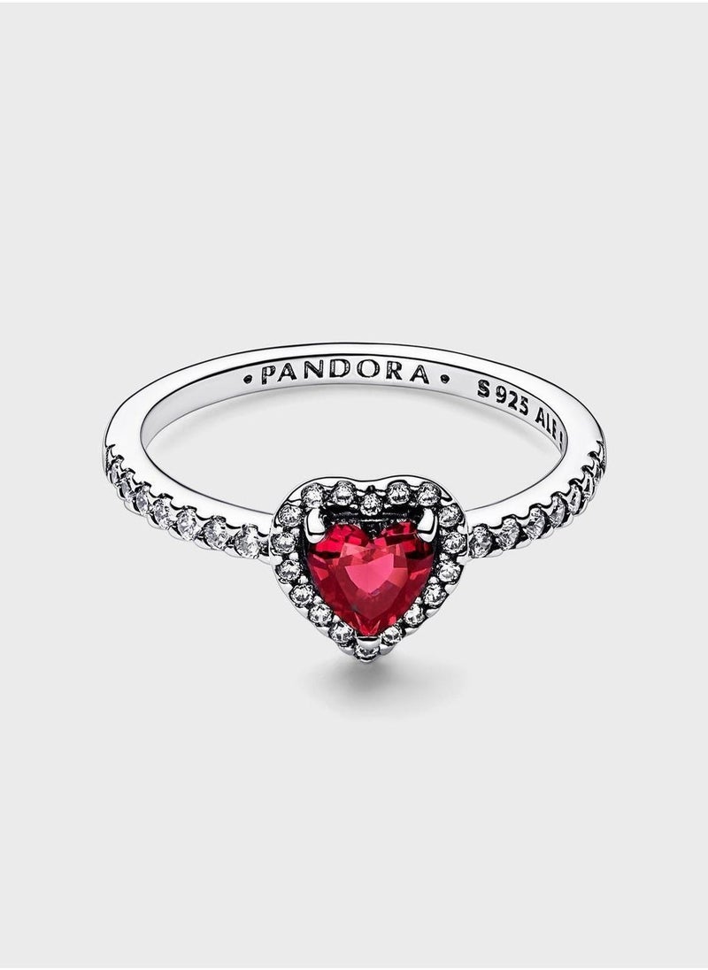 PANDORA Elevated Red Heart Ring - Image 1
