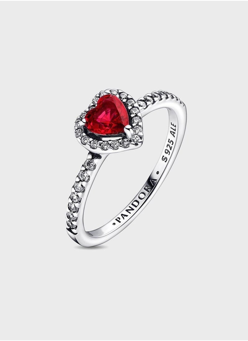 PANDORA Elevated Red Heart Ring - Image 3