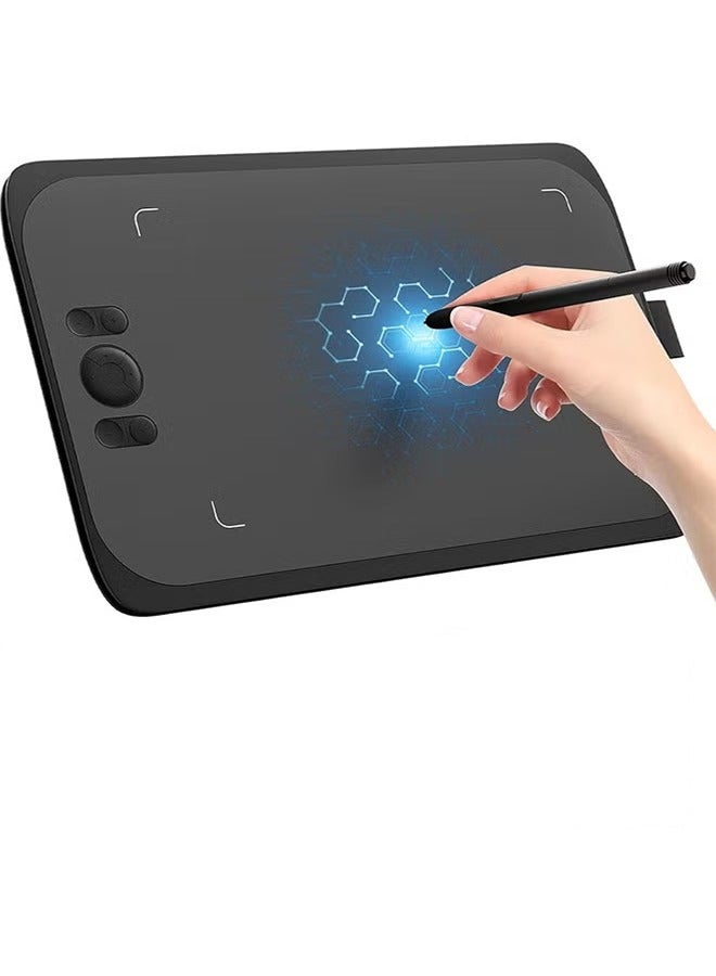 Ugee Drawing Tablet,UGEE M808 10x6 Inch, 8192 Levels Pressure, Battery-Free Stylus, 8 Shortcut Keys, Digital Art Tablet for Drawing, Design, Online Teaching, Mac/Windows/Chrome Os/Android, Black - Image 1