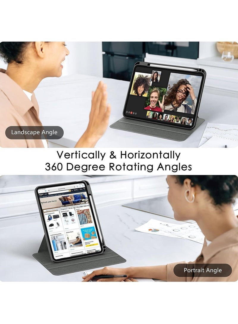 Captaintech Case for iPad Air 6th 11-Inch M2 (2024) iPad Air 5th Generation (2022) / iPad Air 4th Gen (2020) 10.9 inch -【Built-in Pencil Holder】 Trifold Stand Shockproof Cover with Clear Transparent Back Shell - Image 3