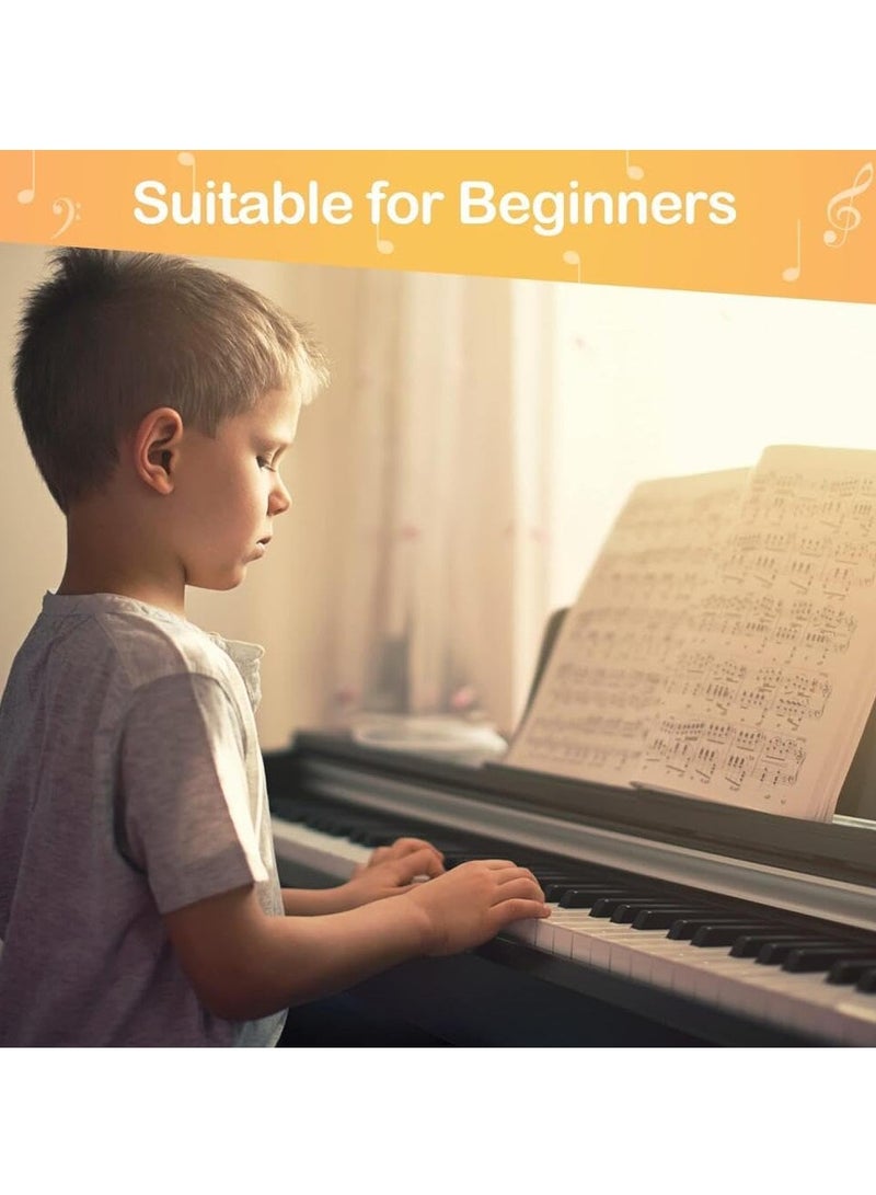 Colorful Piano Keyboard Note Labels,Removable Piano Keyboard Stickers 88 Key Full Size Comes with Box Silicone No Need Stickers Piano Key Labels Reusable Piano Notes Guide for Kids Beginners - Image 2
