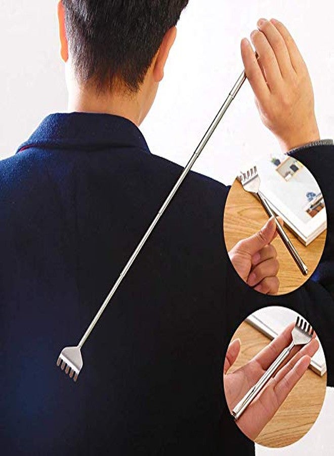 Iktu Retractable Stainless Steel 5-Prongs Back Scratcher - Image 2