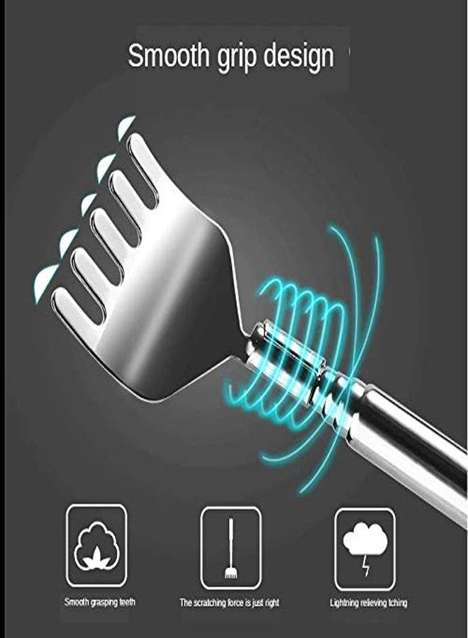 Iktu Retractable Stainless Steel 5-Prongs Back Scratcher - Image 3