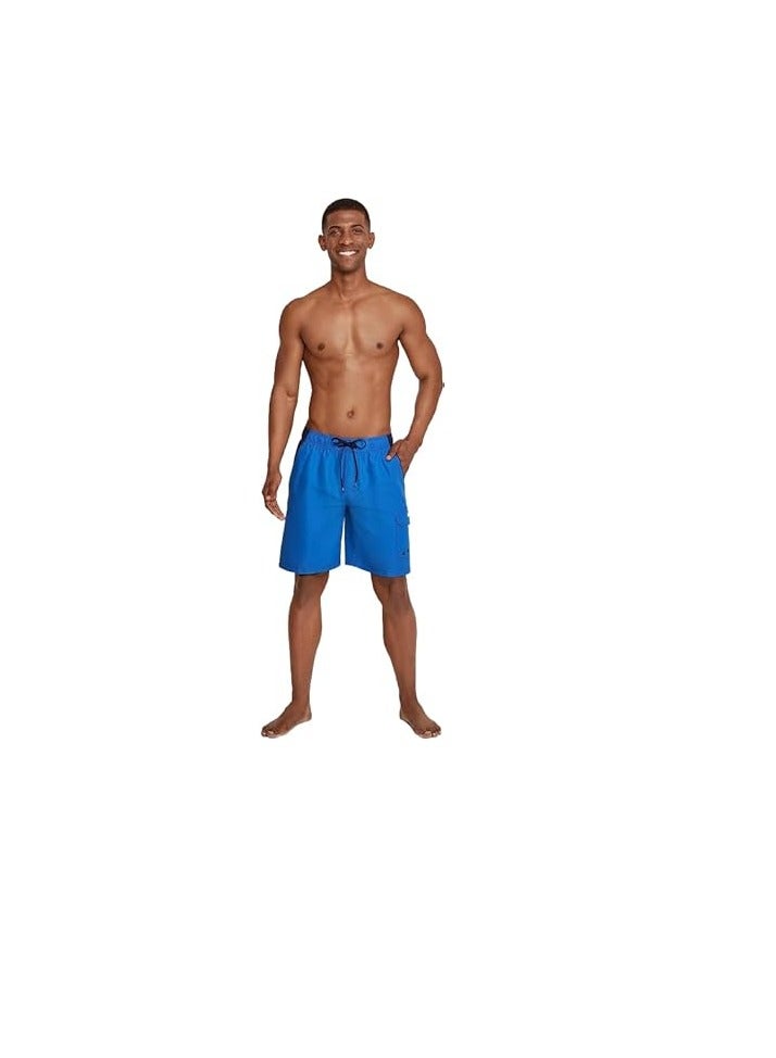 Speedo Men's Marina Sport Volley Swim Trunks, Knee-Length, Blue/Navy – Medium – Pack of 1