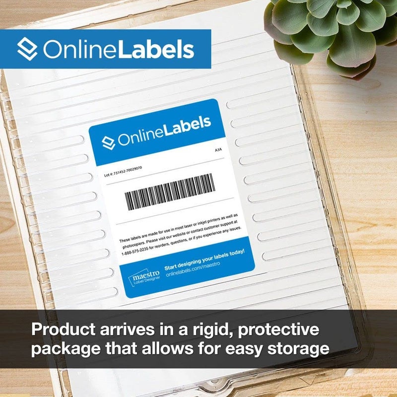 Online Labels ورق ملصقات، 100 ورقة، أبيض غير لامع، 8.5" × 11" ملصق كامل، يعمل مع طابعات الحبر وطابعات الليزر، متوافق مع آلات القطع الإلكترونية، OL177WX، OnlineLabels - Image 5