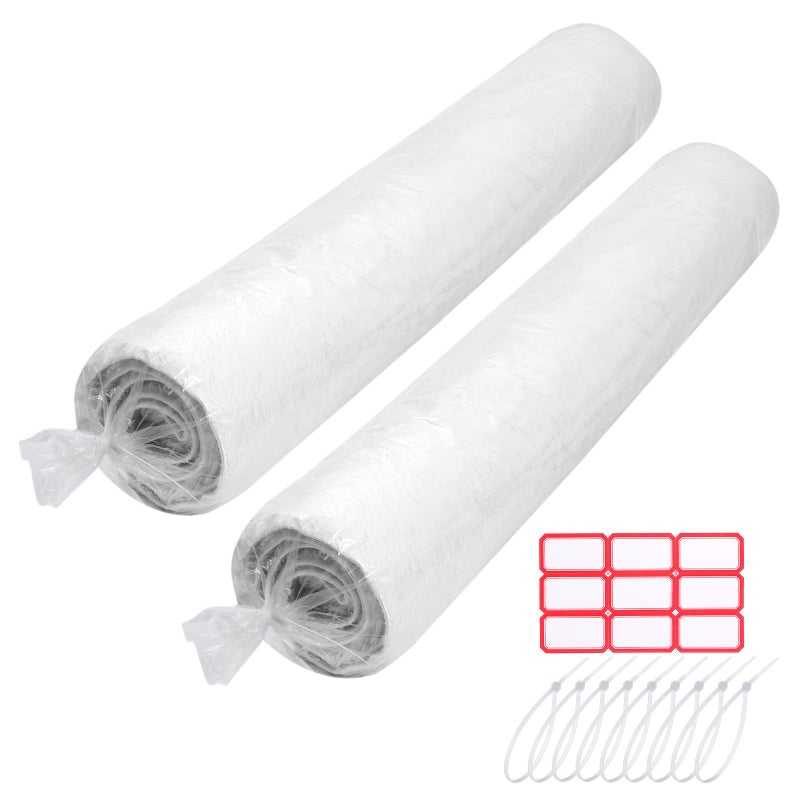 HFKPJRT 2 Pcs Rug Bags for Moving Jumbo Plastic Carpet Rug Storage Bag Up to 6 x 9 Feet Heavy Duty 47 Mil Carpet Bag with Zip Ties Blank Labels for Storage Moving Packing Shipping - Image 2