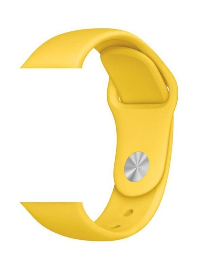 نيبمينينت سوار بديل بلون سادة لساعة أبل أصفر - Image 1