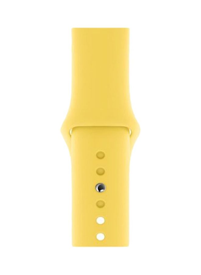 نيبمينينت سوار بديل بلون سادة لساعة أبل أصفر - Image 2