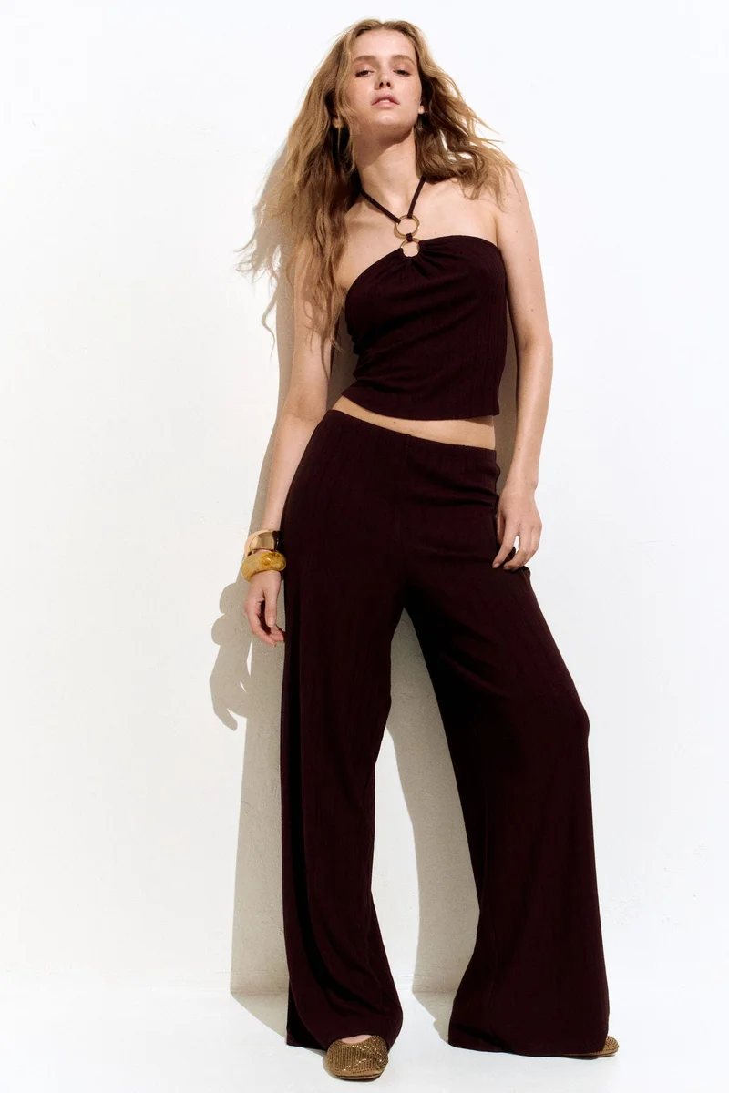 H&M Straight pull-on trousers