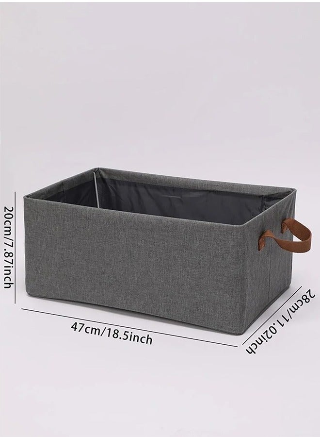 JCB CHIC Linen Storage Baskets with Metal Frame, Shelf Organizer Bins, Fabric Baskets Foldable Storage Bin, Closet Organizers and Storage, Storage Basket - Image 2