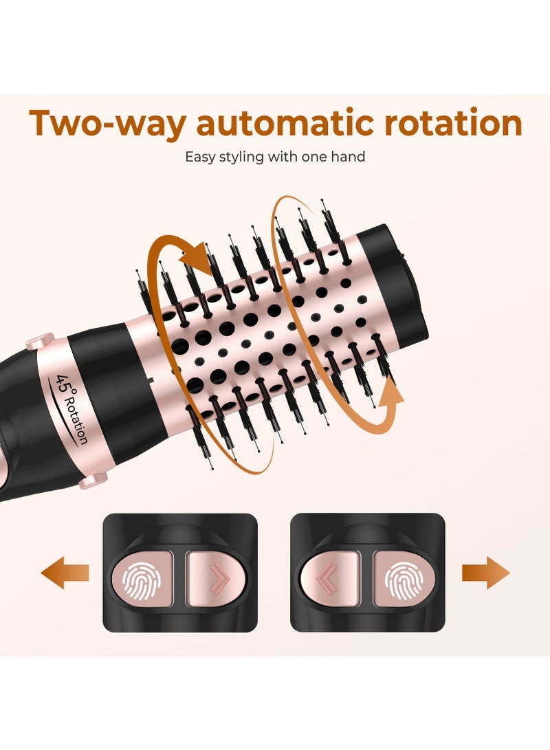 UKLISS 3-in-1 Hair Dryer & Hot Air Brush – 1000W Ionic Rotating Styler with 2 Detachable Brushes, Fast Drying & Curling & Straightener(Black) - Image 5