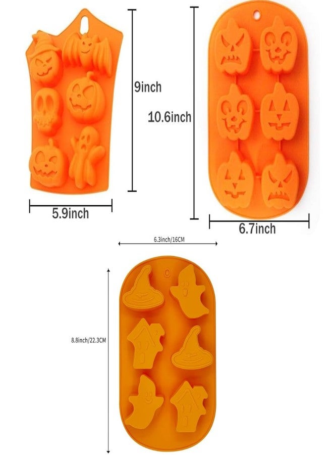 Skytail 3D Halloween Ghost Pumpkin Baking Molds Silicone for Making Chocolate Candy Halloween Party Decoration Trick or Treats Cake Decoration Candy Resin Casting Halloween Candles Home Decor Gifts - Image 2