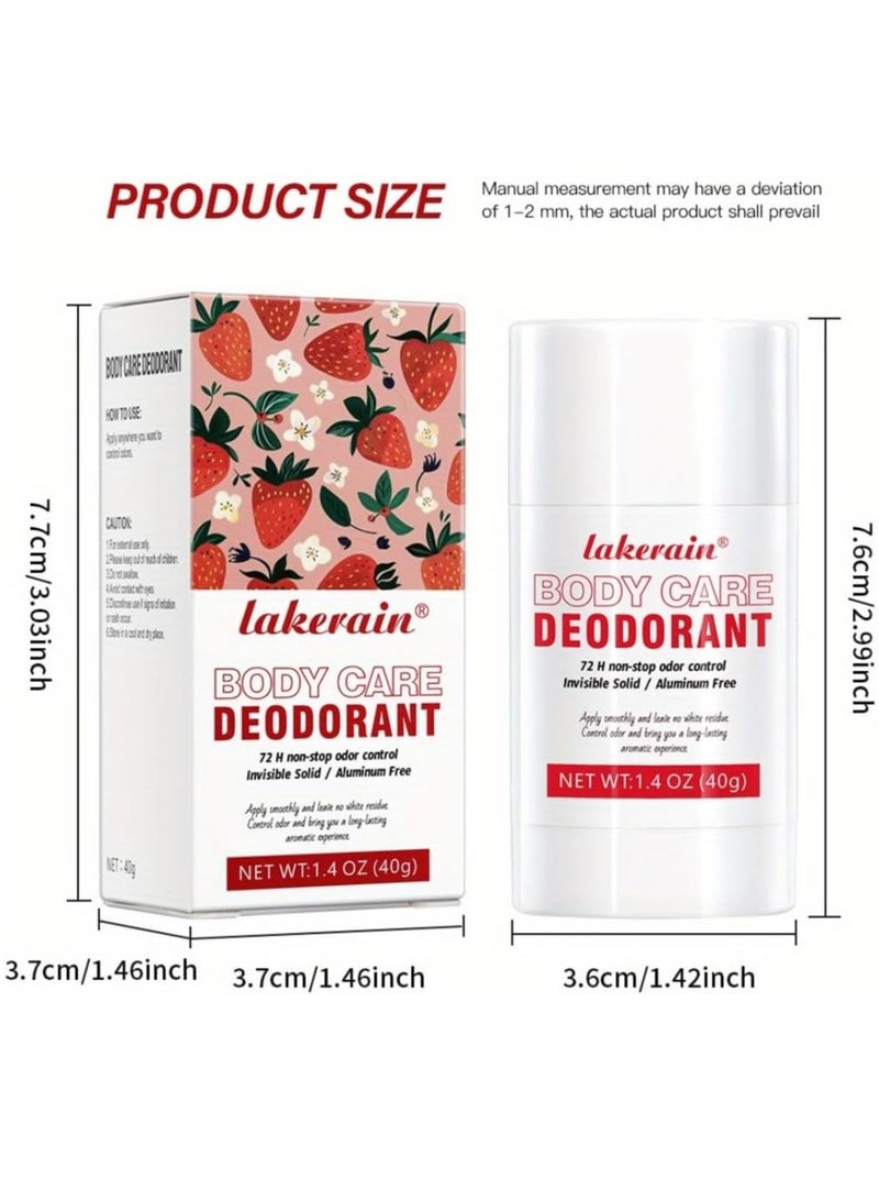 lakerain مزيل عرق للعناية بالجسم، كريم غير مرئي للتحكم في الروائح الكريهة تحت الإبط وأجزاء أخرى من الجسم، خالٍ من الألومنيوم، لا يترك بقايا بيضاء، مزيل عرق للجسم يدوم طويلاً، لون الخوخ 40 جرام - Image 4