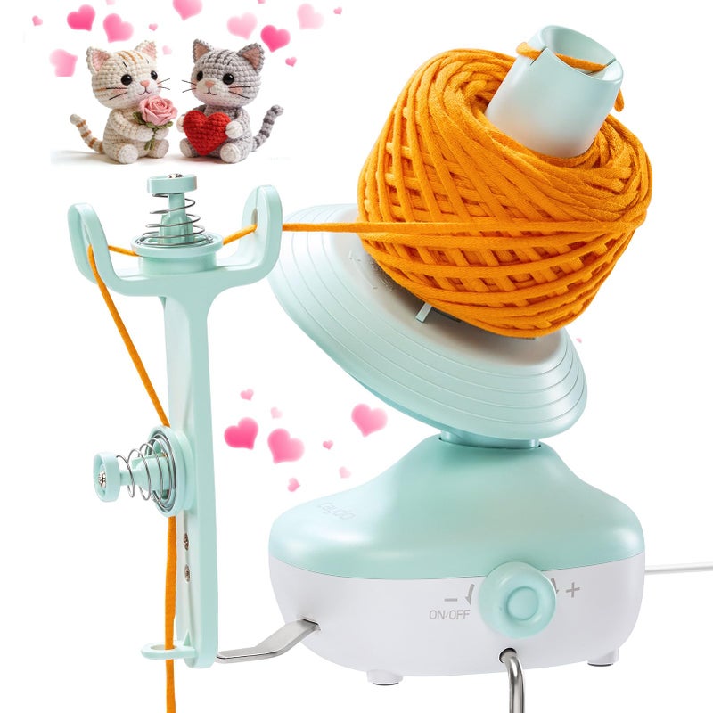 Caydo Yarn Winder, Electric Yarn Winder for Crocheting, Automatic Yarn Cake Winder with Stepless Speed, Compact 7oz Yarn Winder Portable Yarn Spinner, Ideal Valentine's Day Present for Crochet Lovers - Image 1