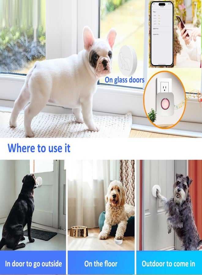 YisTech WiFi Dog Door Bell for Potty Training to Go Outside, Smart Doggie Door Bell for Dog, Wireless Doggy Doorbell with Phone App - Image 3