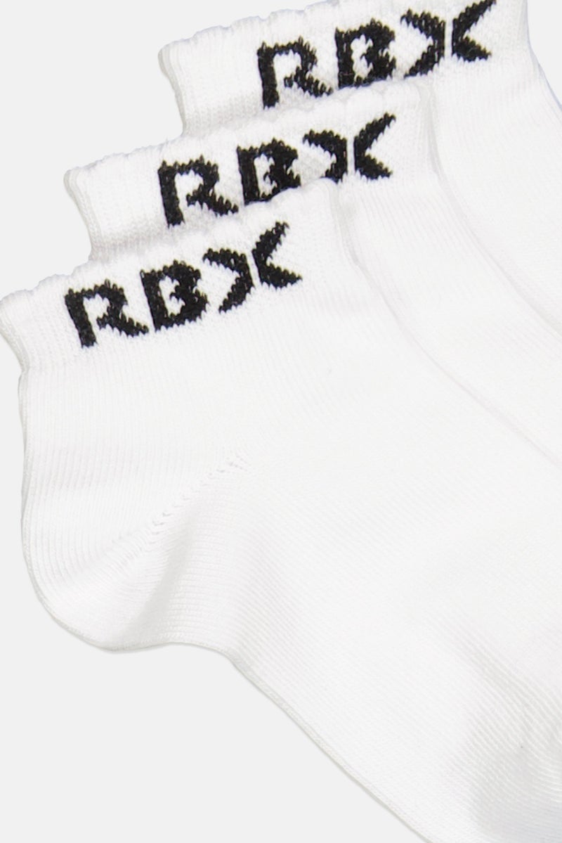 RBX Toddlers Girl 5 Pairs Brand Logo Ankle Socks, White  - Image 2