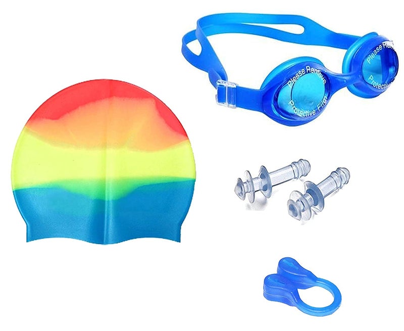 Royals Swimming Set for Kids (Swim Combo, Cap, Google, Earplug) |Swim Cap Goggle | Kids Swim Combo Set | Pool Party Swim Pool Party Swimming Ring Swim Tube,Random - Image 2