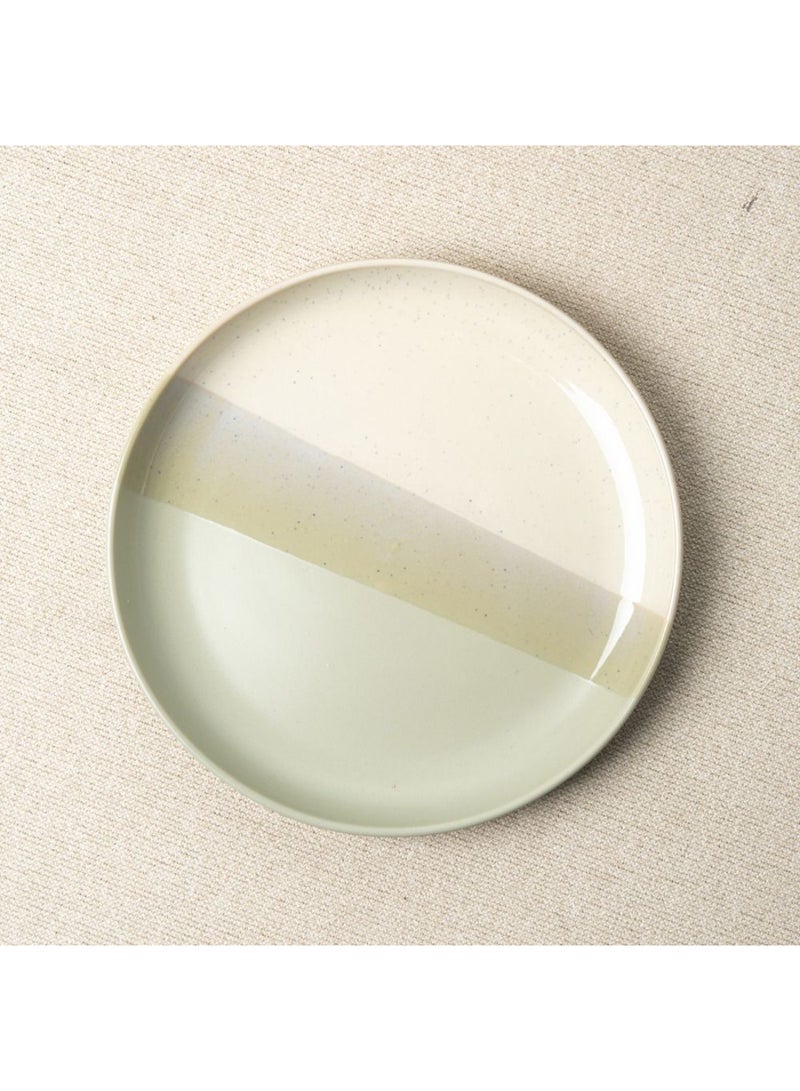 DANUBE HOME Youthful Bite Stoneware Salad Plate – Durable Modern Stoneware Dinnerware for Serving Salads, Appetizers & Desserts | Stylish Kitchen Plate for Home & Dining Use  -L19XW1.8 Cm 