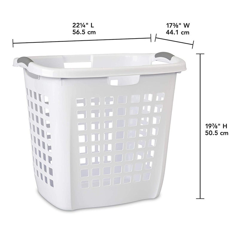 STERILITE 12258004 Carry Hamper, 19-7/8", White - Image 2
