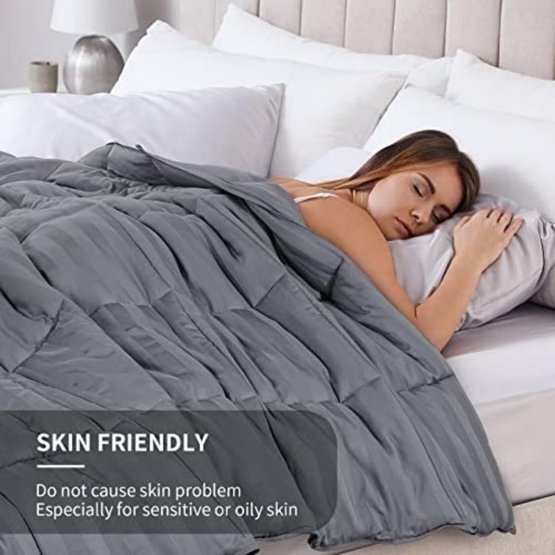 Lightweight Cooling Comforter Size, 100% Rayon Derived from Bamboo Shell Down Alternative Duvet Insert, Soft Summer Comforter for Hot Sleepers, 8 Corner Tabs - Image 3