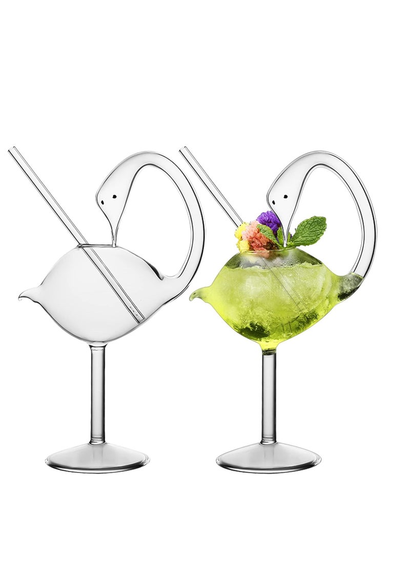 Cocktail Glass 1 Set Cocktail Wine Glass 6oz 175ml Unique Champagne Coupe Glass Swan Shape Martini Goblet Cups for Juice Martini Tequila Glassware for KTV Home Bar Club Clear - pzsku/ZE21E305F4524F0A50D22Z/45/_/1683863076/31f525de-d706-4a3a-b2ed-1d5d1f1908d1