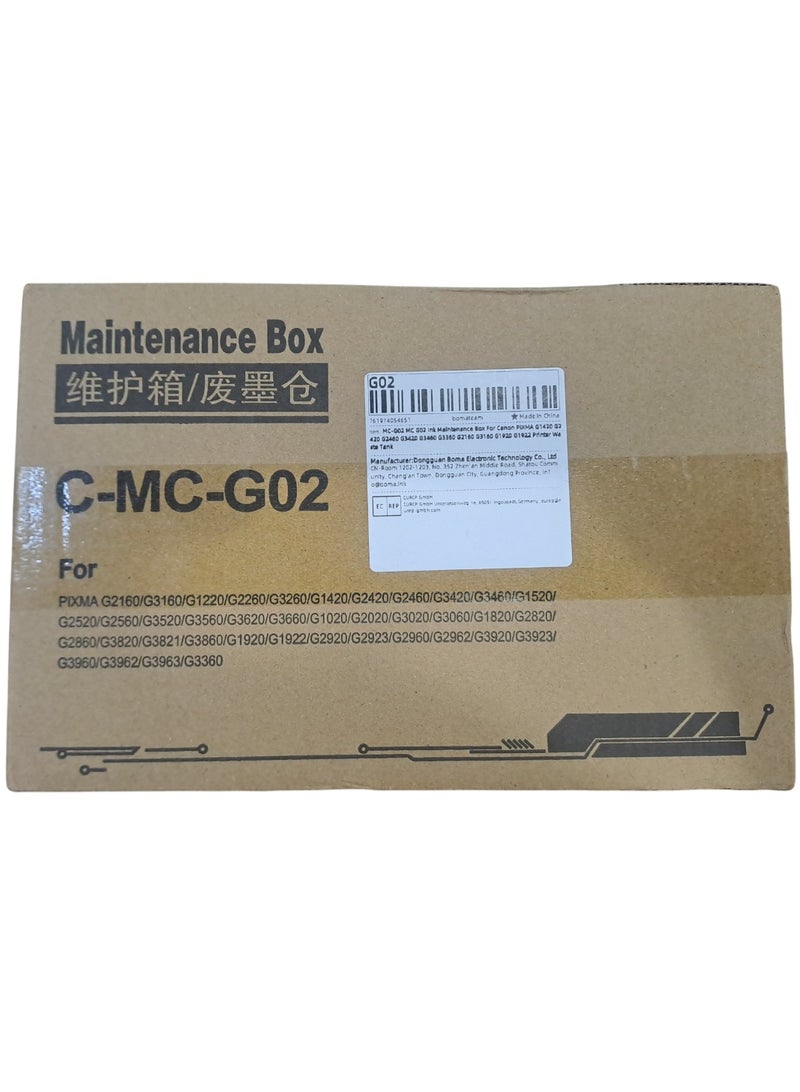 CMC MC-G02 MC G02 MCG02 Compatible Ink Maintenance Box Wast Ink Tank for Canon PIXMA G2020 G1420 G2420 Printers. - Image 1