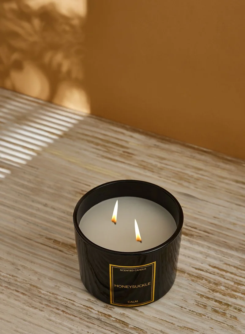 Candlelight 2 Wick Glass Wax Filled Jar With Metal Lid