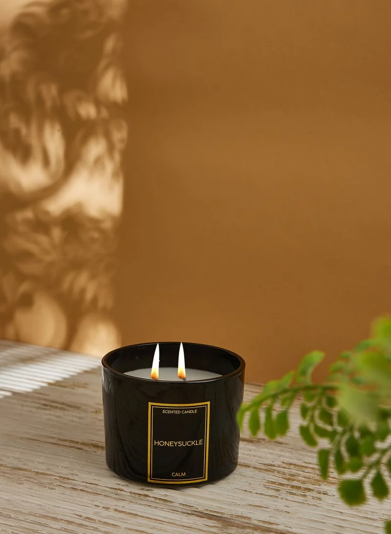 Candlelight 2 Wick Glass Wax Filled Jar With Metal Lid