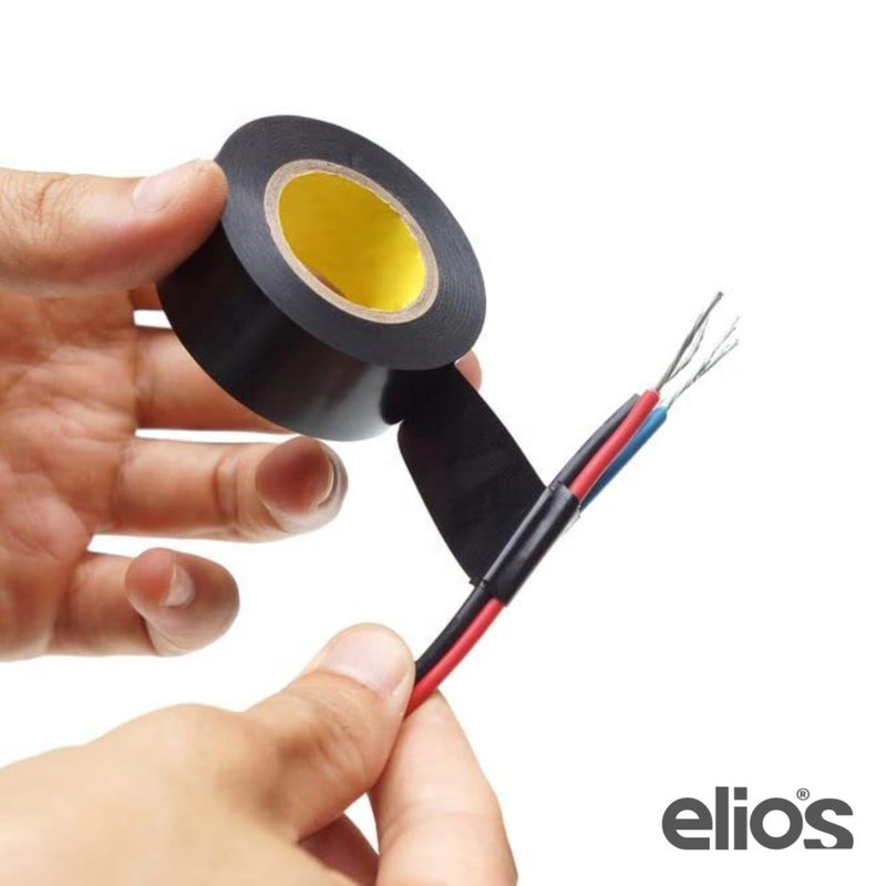 elios PVC Electrical Tape, Mix Color (3 Pieces, 10 Meters) - Image 3