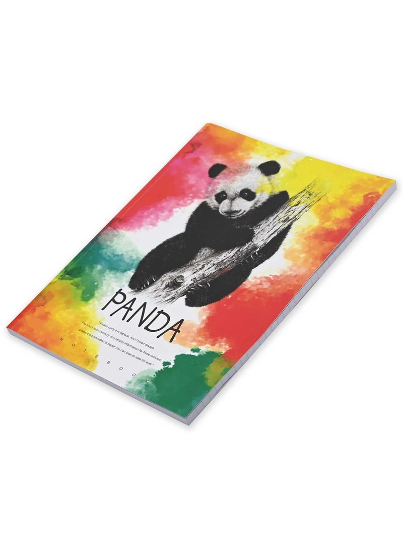 FIS 8 Pieces Soft Cover Notebook 96 Sheets A4 Panda Design - Image 3