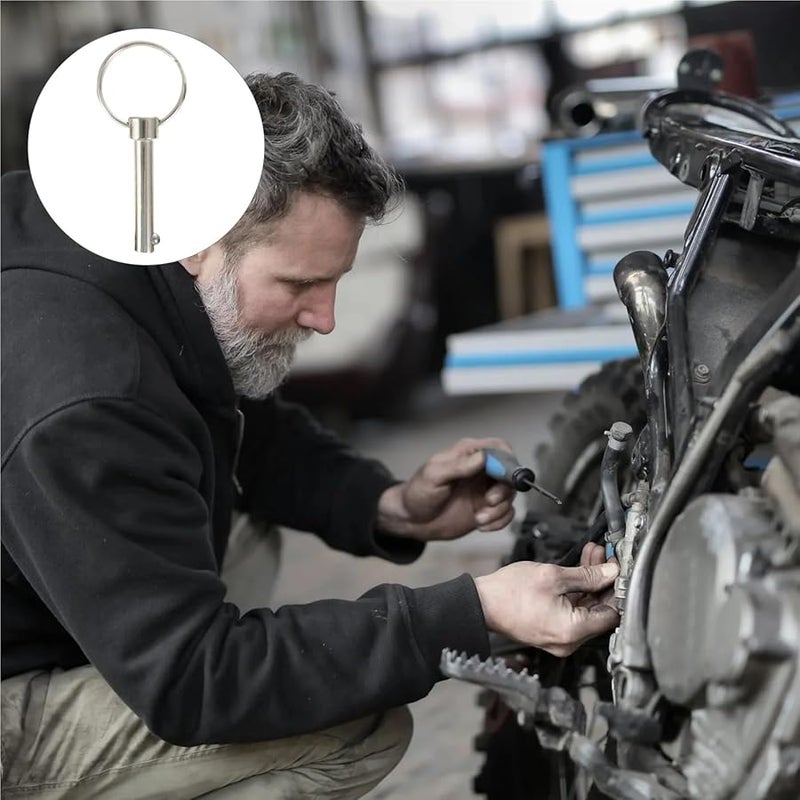 Detent Pin 40 Pcs Carbon Steel Locking Quick Release Safety Pin 0 236 3 54 Inch - Image 4